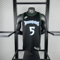 Minnesota Timberwolves  Black Retro  #5 EDWARDS NBA Jerseys  2026