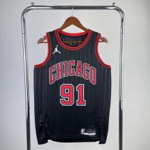Chicago Bulls Black #91 RODMAN 1:1 Quality NBA  Season Jerseys  2023