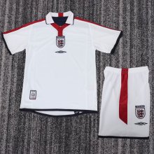 Retro England Home Kids  1:1 Quality Soccer Jersey   2004