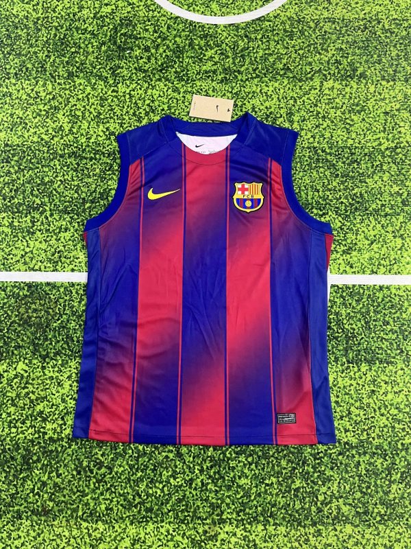 Barcelona Vest   Home  Fans  （无广告） 1:1 Quality Soccer Jersey 25-26