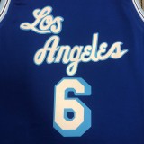 Retro Los Angeles Lakers Blue #6 JAMES 1:1 Quality NBA Season Jerseys 2021