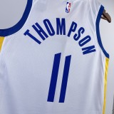 Golden State Warriors  V-neck White #11 THOMPSON 1:1 Quality NBA Season Jerseys 2023