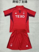 Aberdeen  Home (Kids and men ) 1:1 Quality Soccer Jersey  25-26