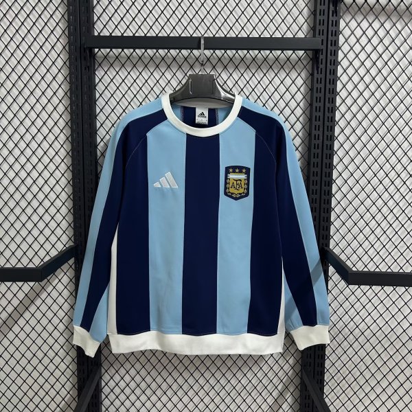 Argentina  Hoodie Blue Black  Jacket  Tracksuit  1:1 Quality Soccer Jersey  25-26