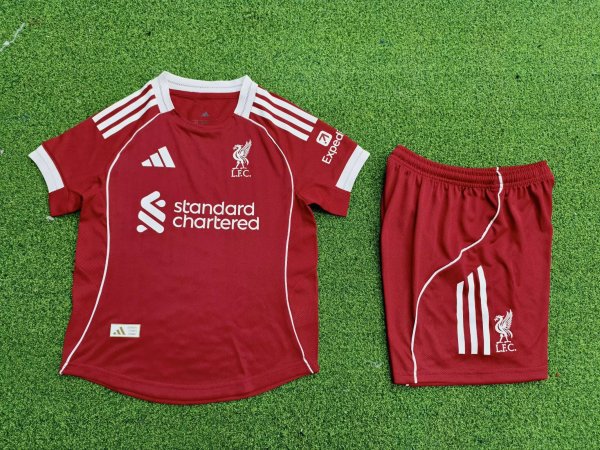 Liverpool Player Home Kids 1:1 Quality Soccer Jersey   25-26