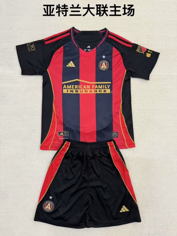 Atlanta home   fans kits  1:1 Quality Soccer Jersey   25-26 (kids and man )