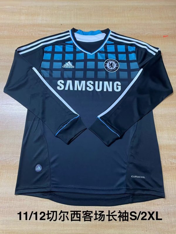 Retro  Chelsea Away Long Sleeve 1:1 Quality Soccer Jersey  2011-2012