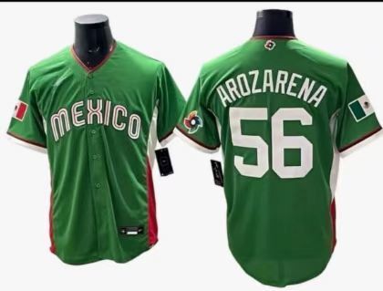 MLB mexico Green #56  AROZARENA 1:1 Quality Baseball  Jerseys  World Cup