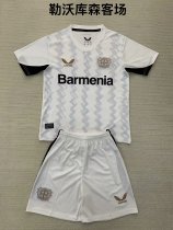 Bayer Leverkusen away  kids 1:1 Quality Soccer Jersey   24-25