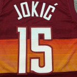 Denver Nuggets  City Edition Red #15 JOKIC  1:1 Quality NBA  Season Jerseys 2021