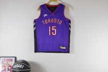 Toronto Raptors kids  purple #15 CARTER  NBA Jerseys  25-26