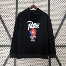 barcelona Hoodie Black Jacket  Tracksuit  1:1 Quality Soccer Jersey  25-26