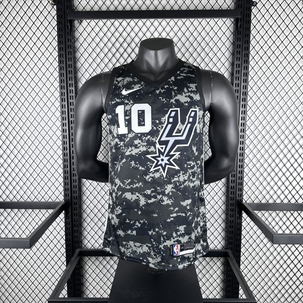 San Antonio Spurs camouflage #10 SOCHAN 1:1 Quality NBA  Season Jerseys