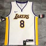 Los Angeles Lakers Kobe #8 BRYANT  White V-neck NBA Jerseys