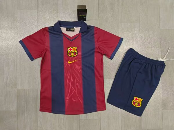 Barcelona Retro Kids 1:1 Quality Soccer Jersey  25-26
