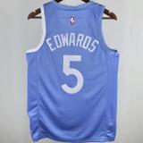 Timberwolves EDWARDS #5 Blue NBA Jerseys  24-25