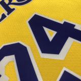 Los Angeles Lakers 75 Year Kobe #24 BRYANT  Yollow NBA Jersey