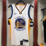 Golden State Warriors White V-Neck  #30 CURRY 1:1 Quality NBA Season Jerseys 2020