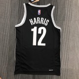 Brooklyn Nets Black #12 HARRIS 1:1 Quality NBA  Season Jerseys 75 Year