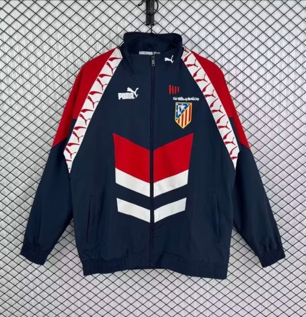 Atletico Madrid Windbreaker  Blue 1:1 Quality Soccer Jersey  25-26