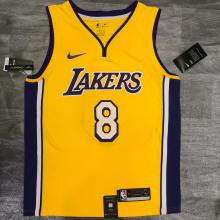 Los Angeles Lakers Kobe #8 BRYANT  Yollow V-neck NBA Jerseys