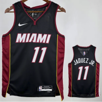 Miami Heat JAQUEZ JR. #11 Black NBA Jerseys 24-25