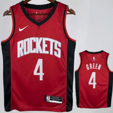 Rockets GREEN #4 Red NBA Jerseys Hot Pressed 24-25