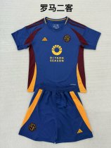 Roma  3R third away  Kids 1:1 Quality Soccer Jersey   24-25