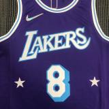 Los Angeles Lakers 75 Year Kobe #8 BRYANT Purple City Edition NBA Jerseys 2022
