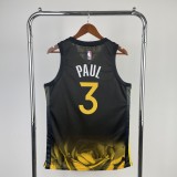 Golden State Warriors BLACK City Edition #3 PAUL 1:1 Quality NBA Season Jerseys 2023