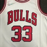 Chicago Bulls White #33 PIPPEN 1:1 Quality NBA  Season Jerseys  75 Year