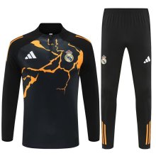 Real Madrid  Player Training  Tracksuit Black Orange (Kids And Man )  1:1  25-26
