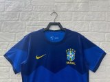 retro Brazil away blue 1:1 Quality Soccer Jersey  2021