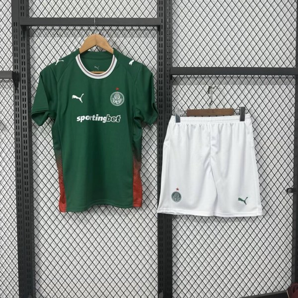 Palmeiras Home Fans  With Pants Sets 1:1 Quality Soccer Jersey   26-27 (有广告)