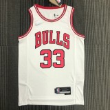 Chicago Bulls White #33 PIPPEN 1:1 Quality NBA  Season Jerseys  75 Year