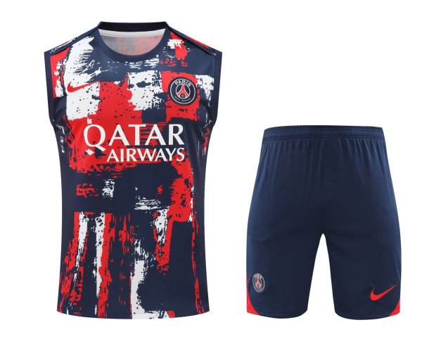 PSG Paris Training clothing Vest set  1:1 Quality Soccer Jersey    24-25