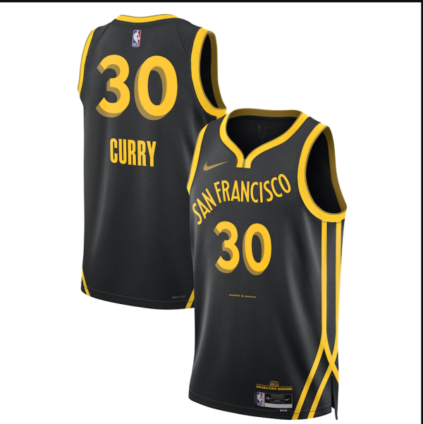 Golden State Warriors BLACK City Edition #30 CURRY 1:1 Quality NBA Season Jerseys 2024
