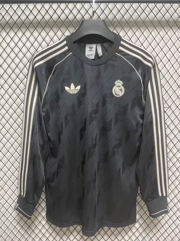 Real Madrid  Retro commemoration Long sleeves Fans  1:1 Quality Soccer Jersey    24-25