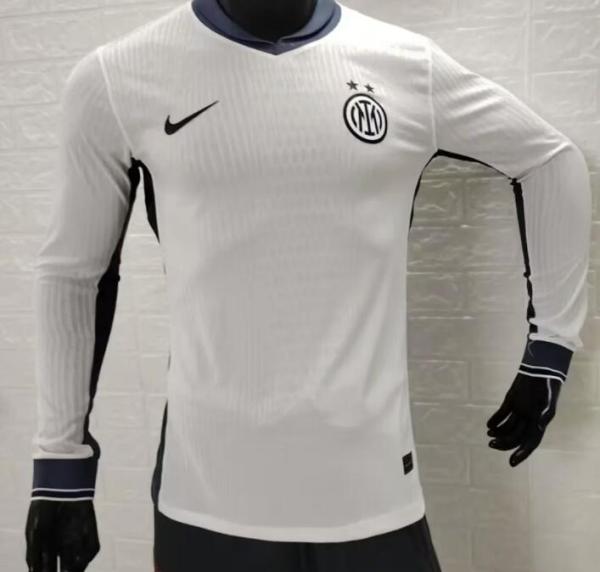 Inter Milan away Long sleeves  Player  1:1 Quality Soccer Jersey   24-25