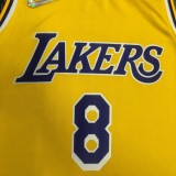 Los Angeles Lakers 75 Year Yellow Kobe #8 BRYANT 1:1 Quality NBA Season Jerseys 2022