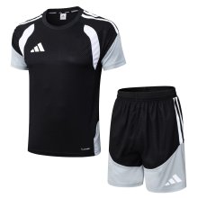 Adidas Clover Sets  Black 1:1 Quality Soccer Jersey  25-26