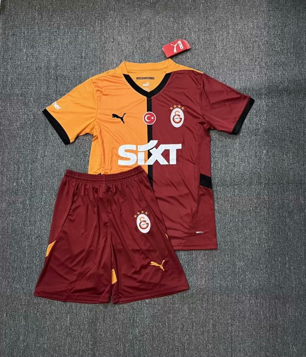 Galatasaray home  kids 1:1 Quality Soccer Jersey  24-25