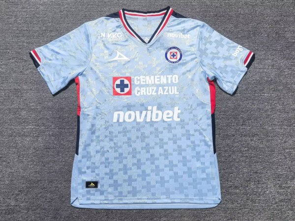 Cruz Azul Away Grey player 1:1 Quality Soccer Jersey 25-26
