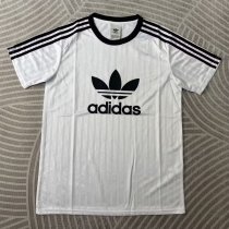 Retro Adidas Clover classic T-shirt  White Fans 1:1 Quality Soccer Jersey  25-26