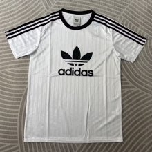 Retro Adidas Clover classic T-shirt  White Fans 1:1 Quality Soccer Jersey  25-26