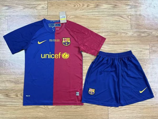 Retro Barcelona Kits Suit   Home Champions League 2008-2009