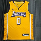 Los Angeles Lakers  V-Neck  Yellow with star  #0 YOUNG 1:1 Quality NBA Season Jerseys