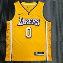Los Angeles Lakers  V-Neck  Yellow with star  #0 YOUNG 1:1 Quality NBA Season Jerseys