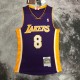 Los Angeles Lakers Kobe  #8 BRYANT Purple V-neck  NBA Jerseys  2000-2001