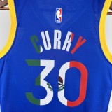 Golden State Warriors Blue Mexico V-Neck #30 GREEN  1:1 Quality NBA Season Jerseys 2023